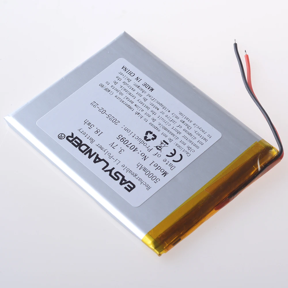 Cables de silicona CE+Rohs 407095   Baterías Lipo de batería de polímero de litio recargables de 3,7 V 3000 mAh
