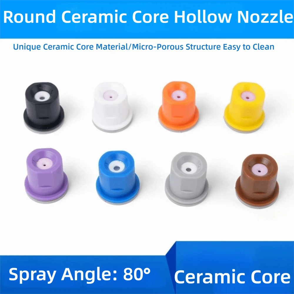 80 Degree Agricultural Sprayer Nozzle Ceramic Core Anti-drip Ceramic Hollow Cone Nozzle High Pressure Nozzle