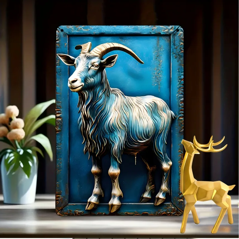 

Vintage Gavle Goat Aluminum Sign - Humorous Metal Art Poster, Ideal for Christmas, Yard, Cafe, Room Aesthetics, Club Decoration