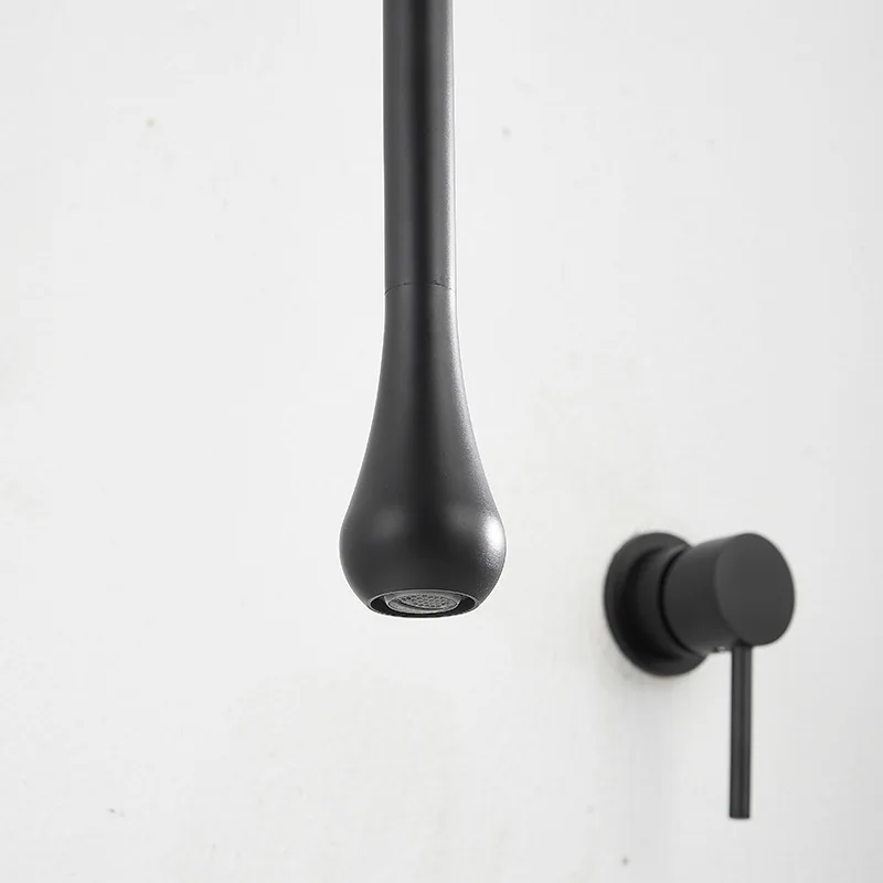 صنبور فني نحاسي مثبت على الحائط، صنبور مستشعر شلال ساخن بارد واحد لحوض الحوض #2