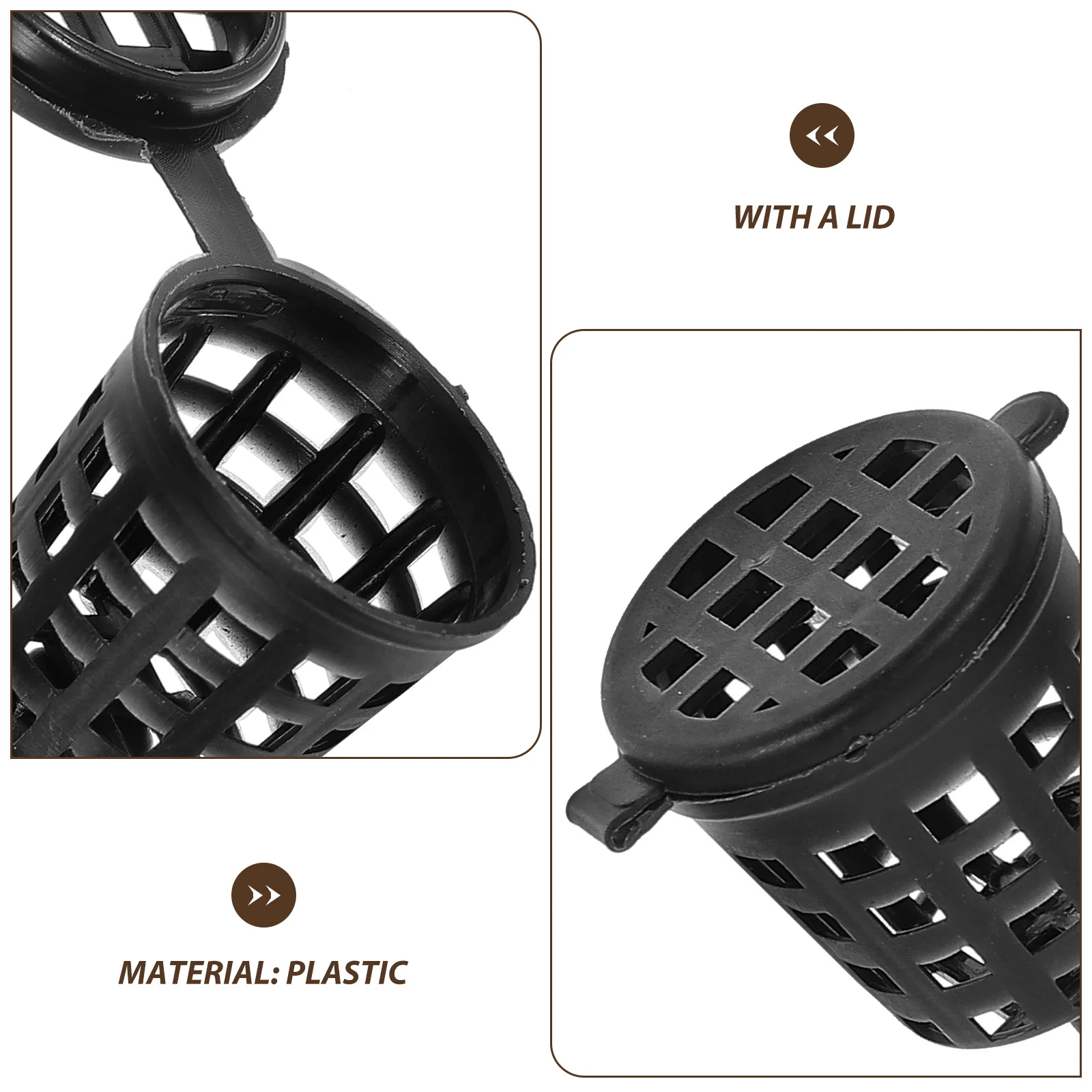 

50Pcs Plastic Fertilizer Baskets Covered Design Controlled Fertilizer Distribution Prevent Loss for Home Garden Bonsai Plant