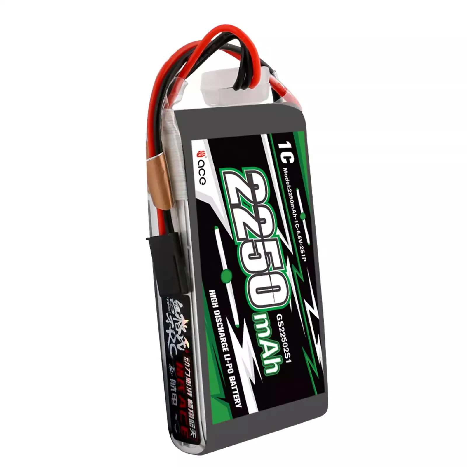 Gens ACE 2250mAh 6.6V 2S 2S1P LiFe Battery Compatible For Futaba 14SG T8J T6J 4PKS 4PL Transmitter/Remote Control