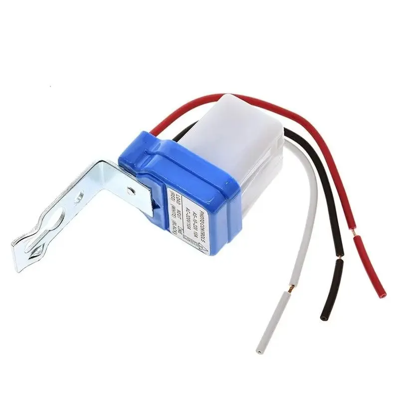 AC DC 24V/110V/220V 10A  Auto On/Off Photocell Light Switch Sensor Dusk to Dawn Photocell Sensor for Outdoor Lighting Fixtures
