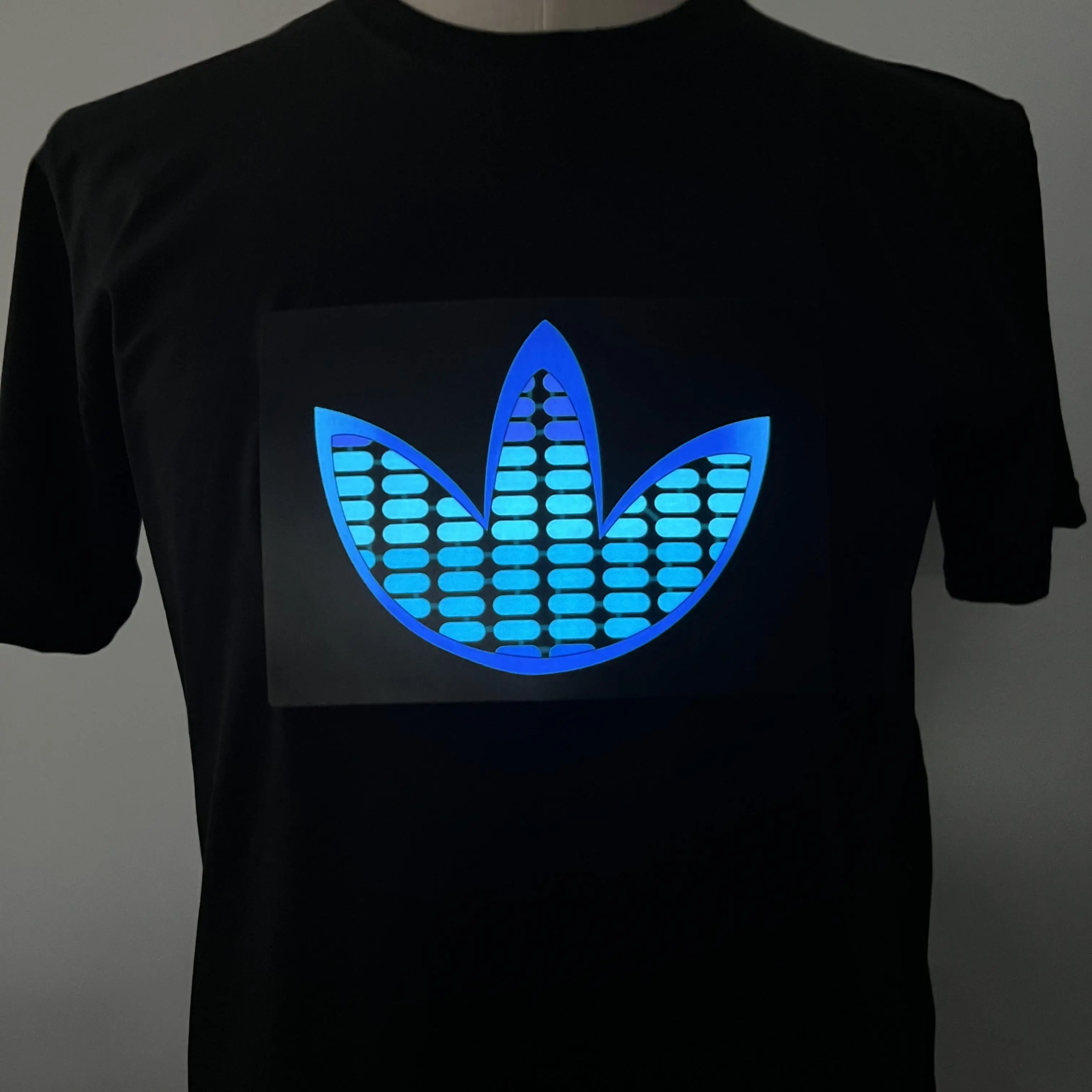 Unisex T-shirt Summer Men Women Dj Sound Activated Luminous Tees Hip Hop Style Short Sleeve DJ LED Music Glowing Tshirt