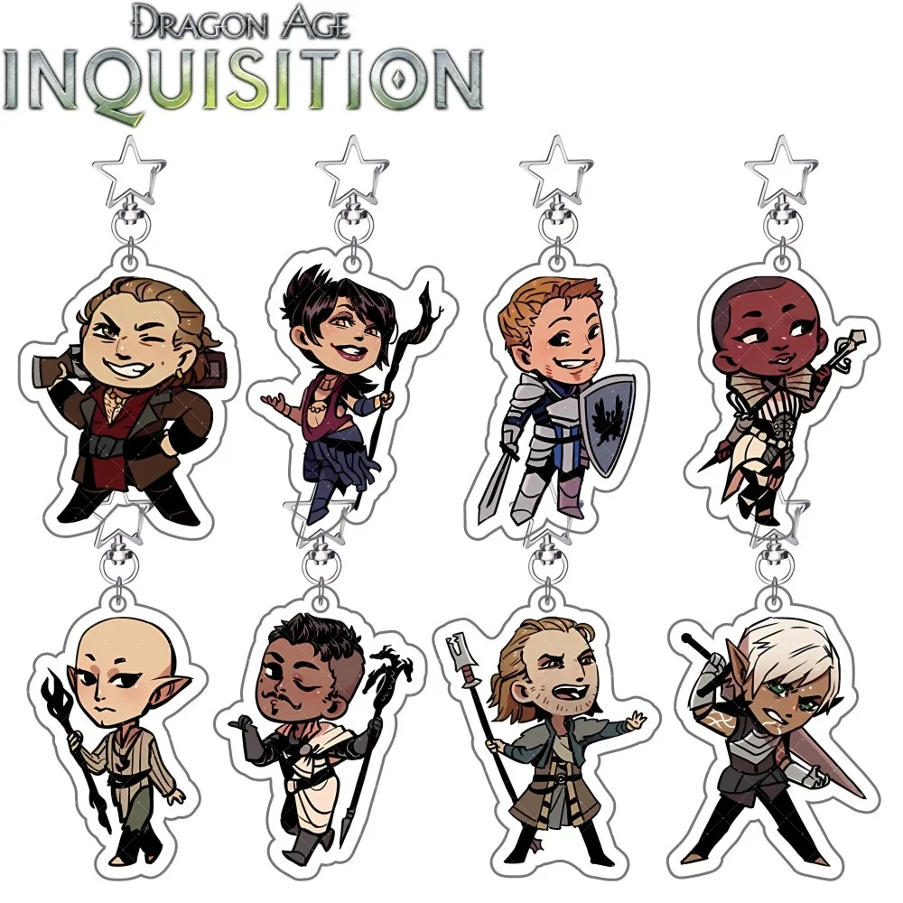 Dragon Age Inquisition Maxwell Mahanon Edric Kaaras New 6cm Acrylic figure Stand keychain Prop Decor Game Cartoons Gifts