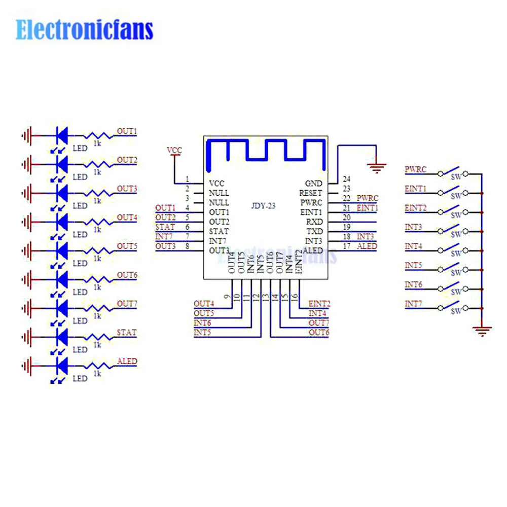 JDY-23 CC2541 Bluetooth 5.0 Modul Transparente Übertragung BLE5.0 Drahtlose Kommunikation Verbessertes Modul für IoT – Detail 9