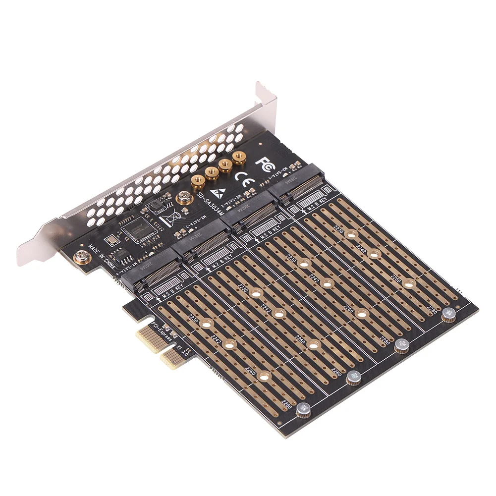 

SA3034M NVME M.2 to PCI-E 1x Extender for M-Key NVME/B-Key SATA Computer Riser