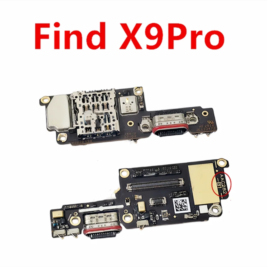 oppo-find-x9-pro用、cph2791-usb充電ポートコネクタフレックスケーブルsimカードスロットリーダーマイクtype-c充電ドックボード