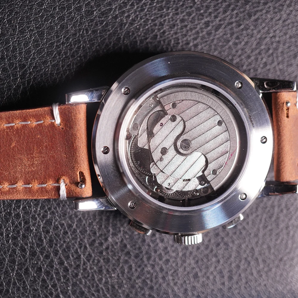 Men ST1655 Movement Moon Phase - Leather Watch Band Men review and price