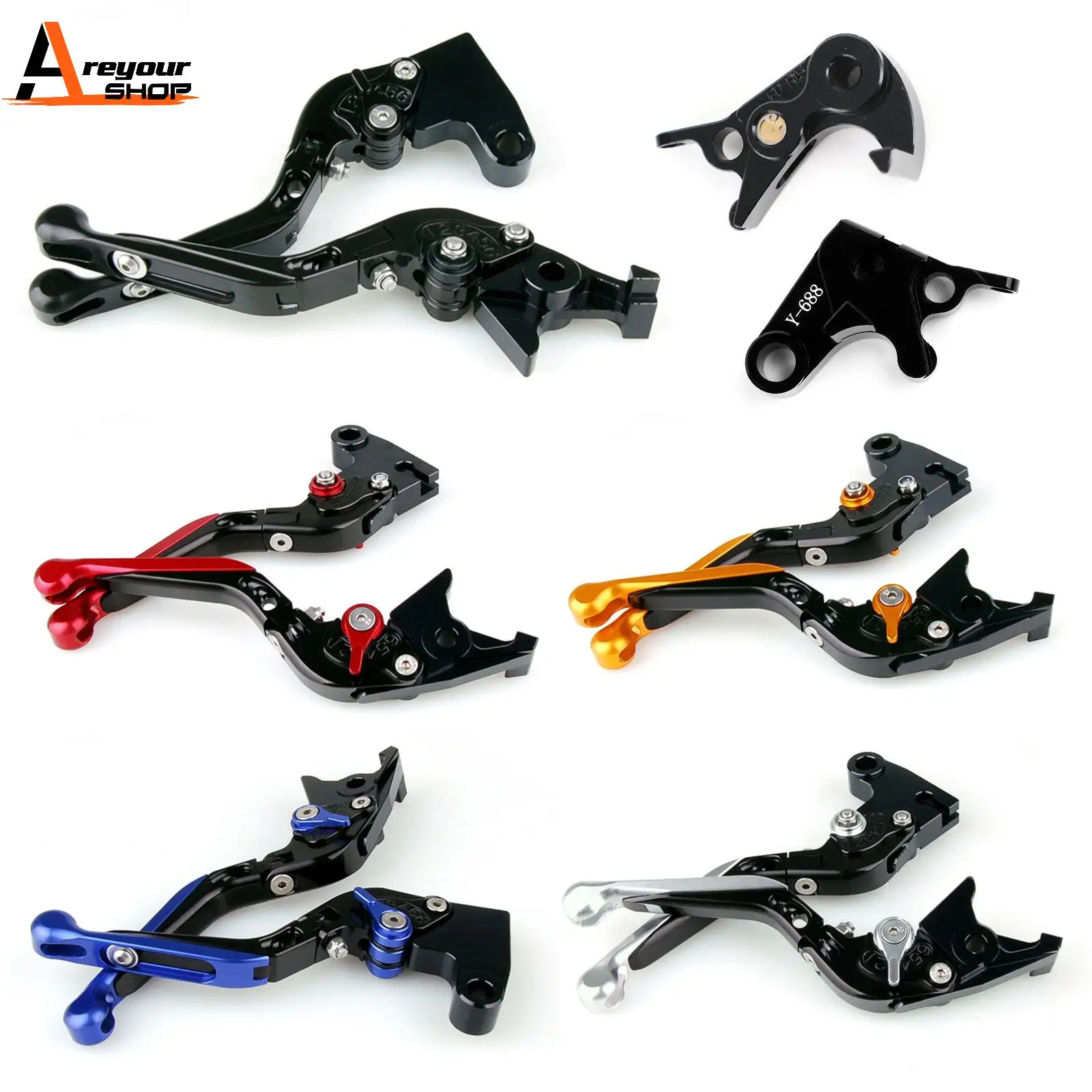 Areyourshop Adjustable Clutch Brake Lever for Yamaha YZF R1/R1M/R1S 2015-2021 YZF R6 2017-2020 Motorcycle Parts