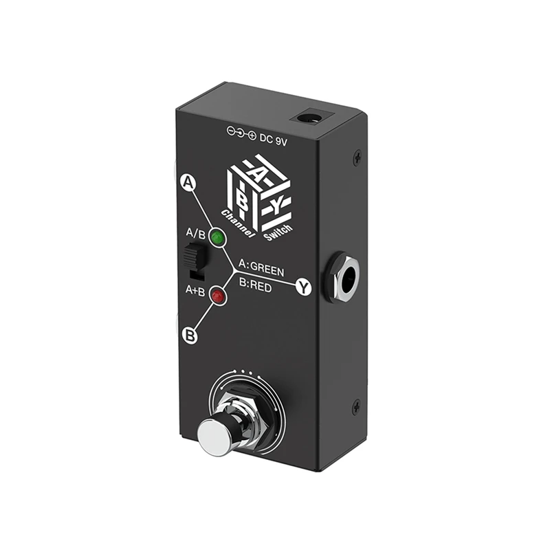 ABY Switch Guitar Pedal - Mini Selector Metal Casing Anti-Slip Compact Design For Efficient Signal Transmission