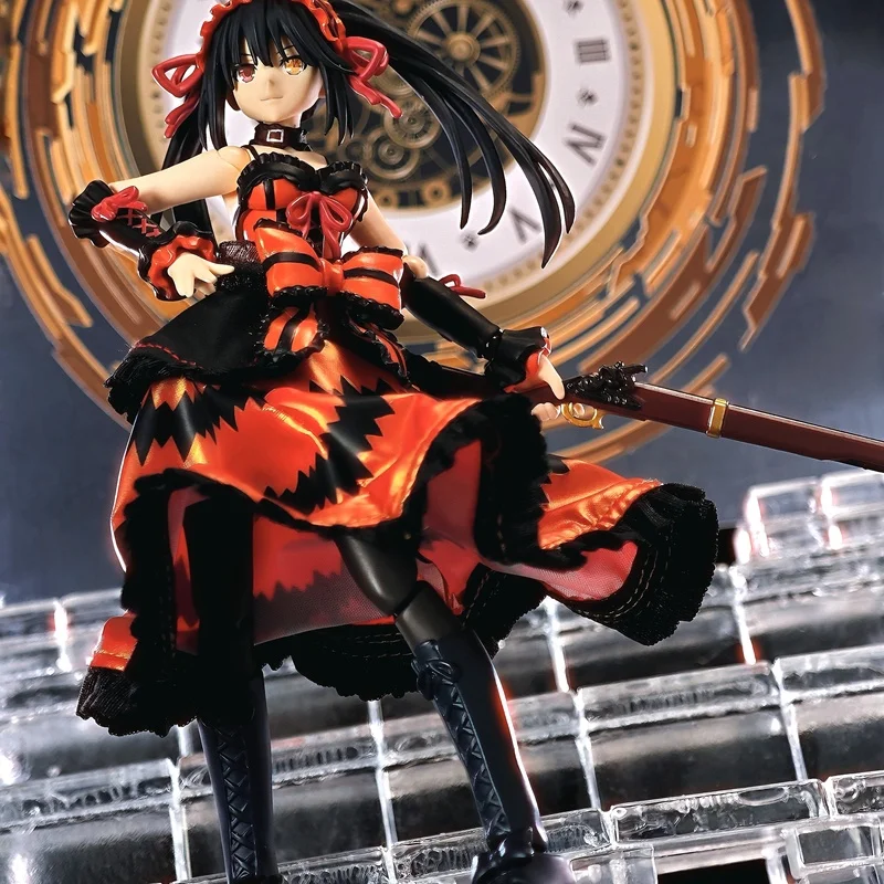 

14CM DATEALIVE Tokisaki Kurumi Anime Figma585 KO Articulated Action Figures Model Kit Desktop Ornament Chassis Statue Toys Gift