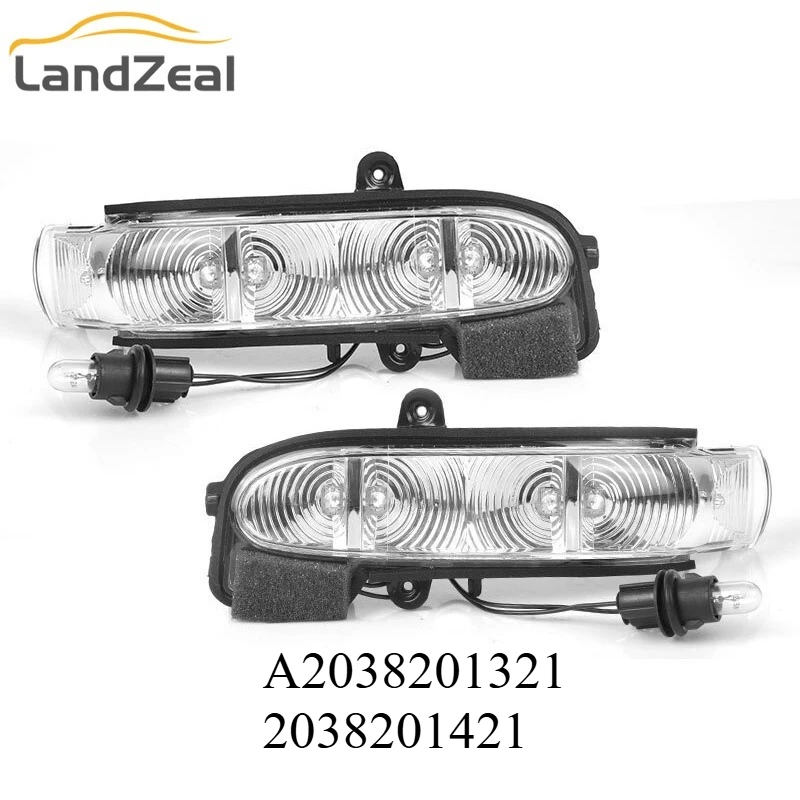 

A2038201321 2038201421 1Pair Side Mirror LED Indicator Light Turn Signal Lamp For Mercedes Benz C/E Class W211 S211 W463