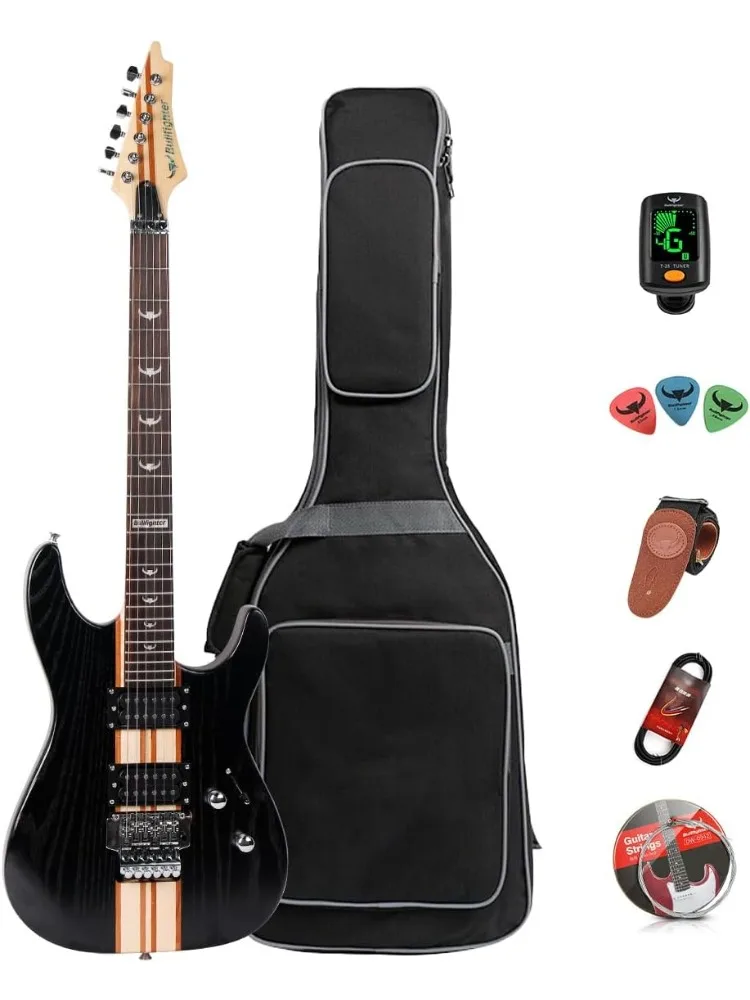 Bullfighter 39-Inch Electric Guitar Set (D300); Includes Strings, Picks, Gig Bag, Strap, Tuner, and Cable Best Choice Guitar set