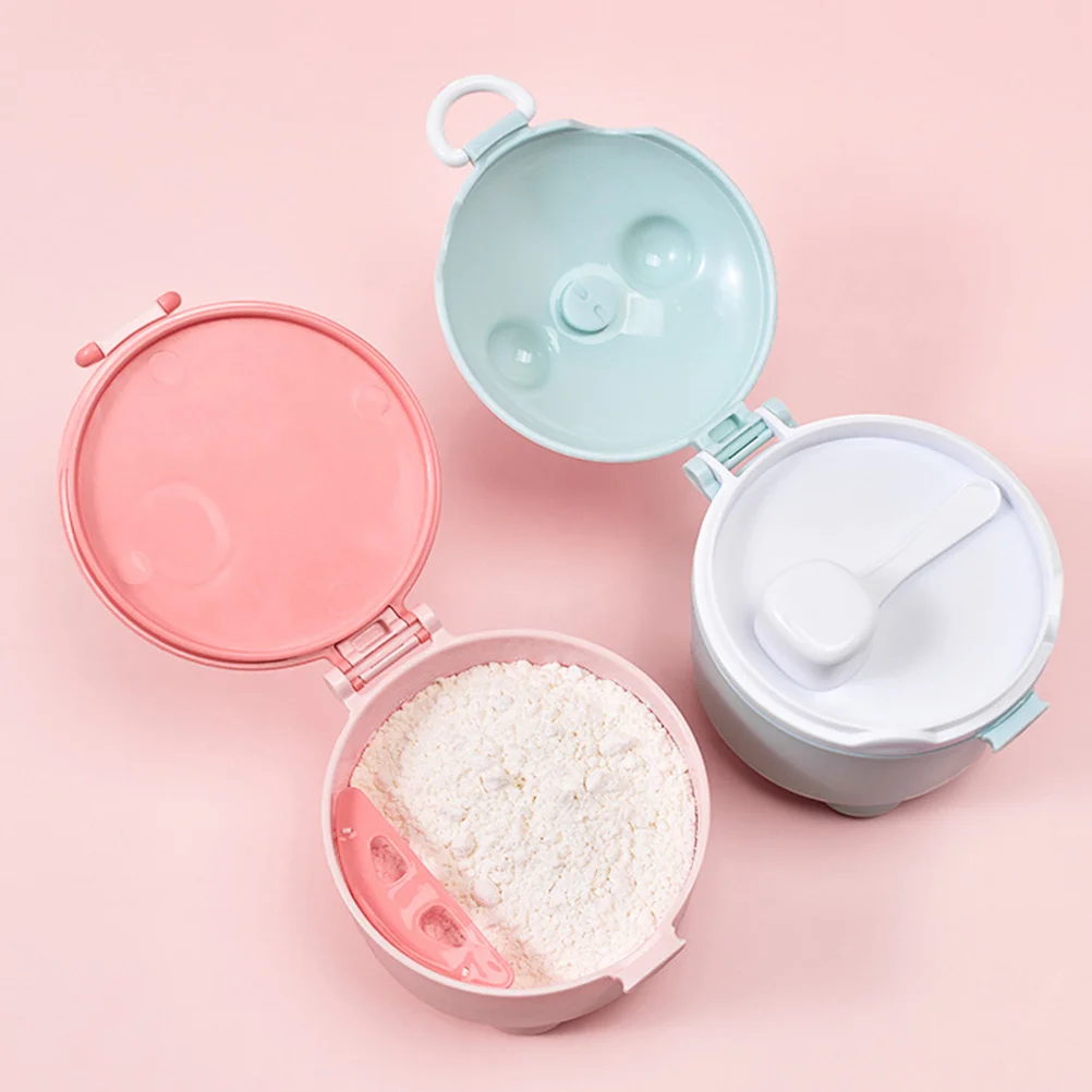 

Baby Formula Dispenser Portable Milk Powder Container Food Grade Safe Travel Storage Box Easy to Use No Leak Feeding