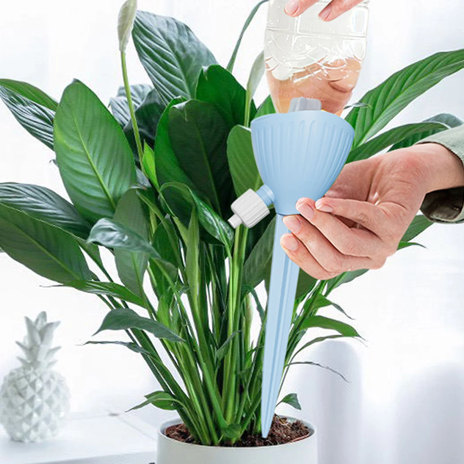 Automatic Seepage Plant Waterer Universal Interface Fits Kinds of Water Bottle for Busy Travelers Plant Lovers