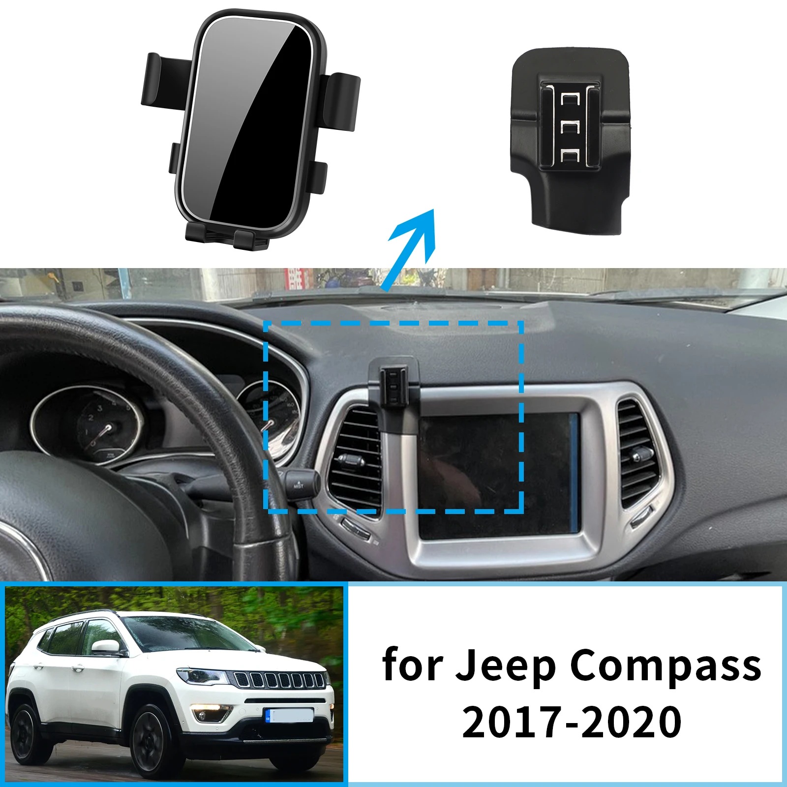

Car Mobile Phone Holder for Jeep Compass 2017~2020 Navigation Stand Auto GPS Bracket Accessories