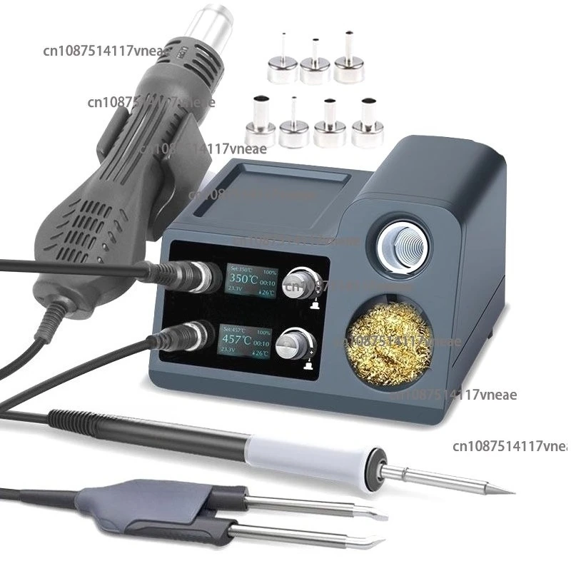 

Hot Air Rework Station Soldering Iron 2 in 1 T12 210 Lead Free Desoldering for Phone Repair