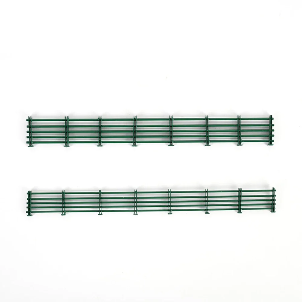 HO OO Scale Road Guardrail for Model For Railway Garden Diorama Building ABS 1/87 Size 20.3x1.8cm 1/64 Size 20.3x2.5cm