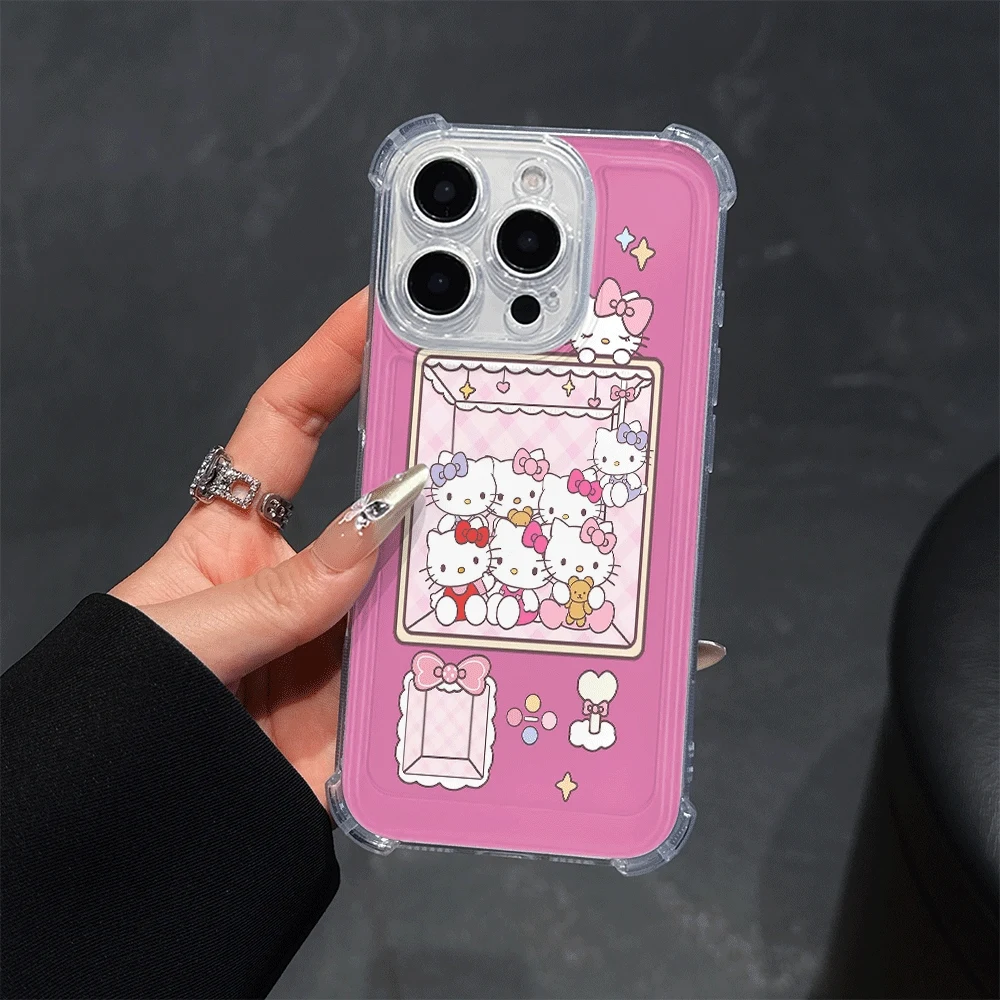 

Чехлы для мобильных телефонов «Hello Kitty Cat» для IPhone 15 IPhone 16/15/14/13/12/11/x/xs Max, женский мягкий чехол для телефона Sanrio KT 2025, новинка