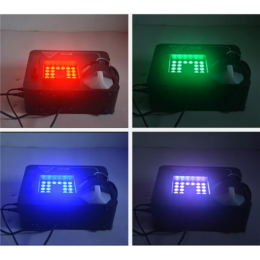 1500W Mist Rookmachine DMX RGB 24LED Podiumlichteffect Verticale Sproeier Externe mistmachine