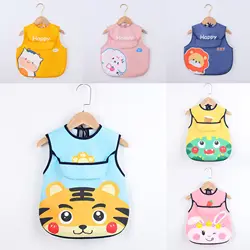 Baby Newborn Apron Bibs Toddler Long Sleeve Scarf Waterproof Art Smock Feeding Bib Infant Boys Girls Kids Burp Cloth Bandana