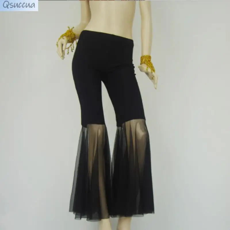 Belly Dance Dance Pants Mesh Flared Pants