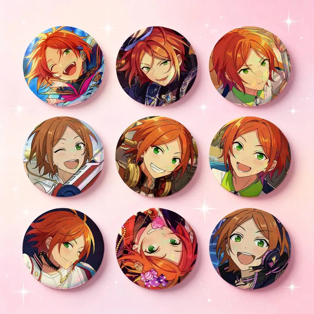 Hinata Aoi Anime Figure Badges Button Round Creative Pin Brooch Badge Bag Decor Accessories Fans Collect Friends Gifts