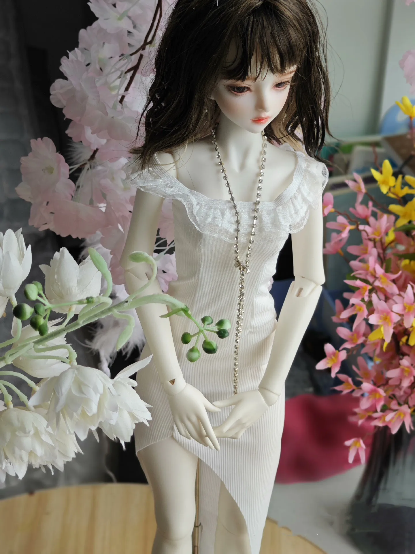 Clothes for doll sexy dress in black and white 1/3 1/4 BJD skirts free shipping