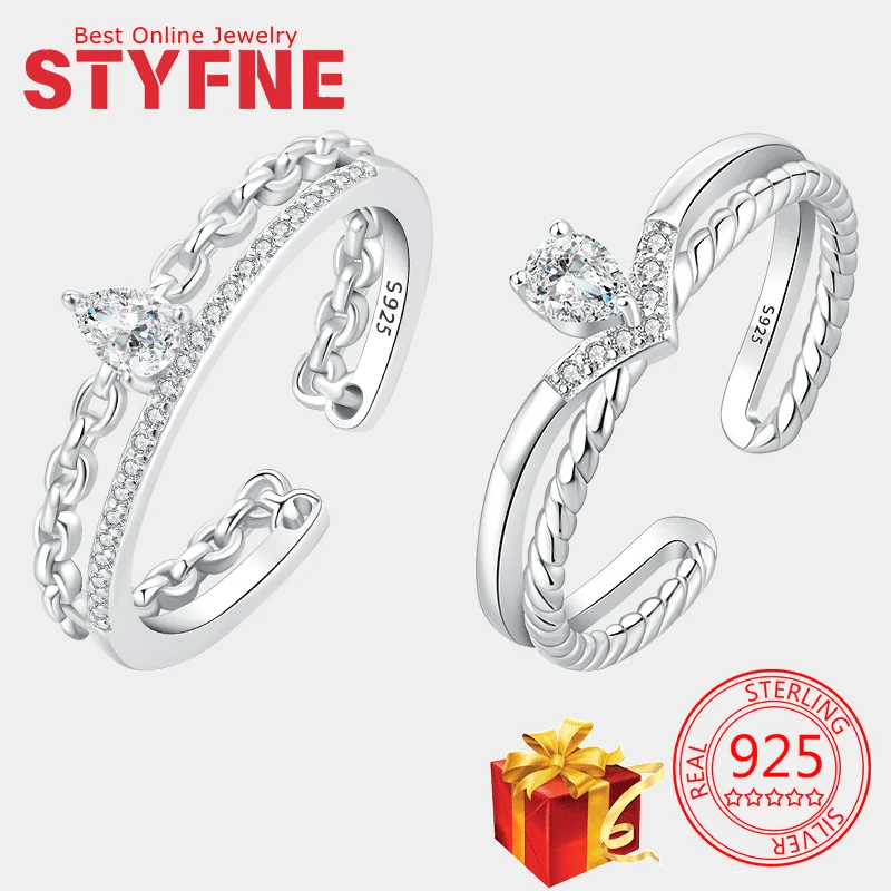 

Rings for Women 925 Sterling Silver Rings Cubic Zirconia Ring for Women Men Couple Wedding Engagement Jewelry Gifts