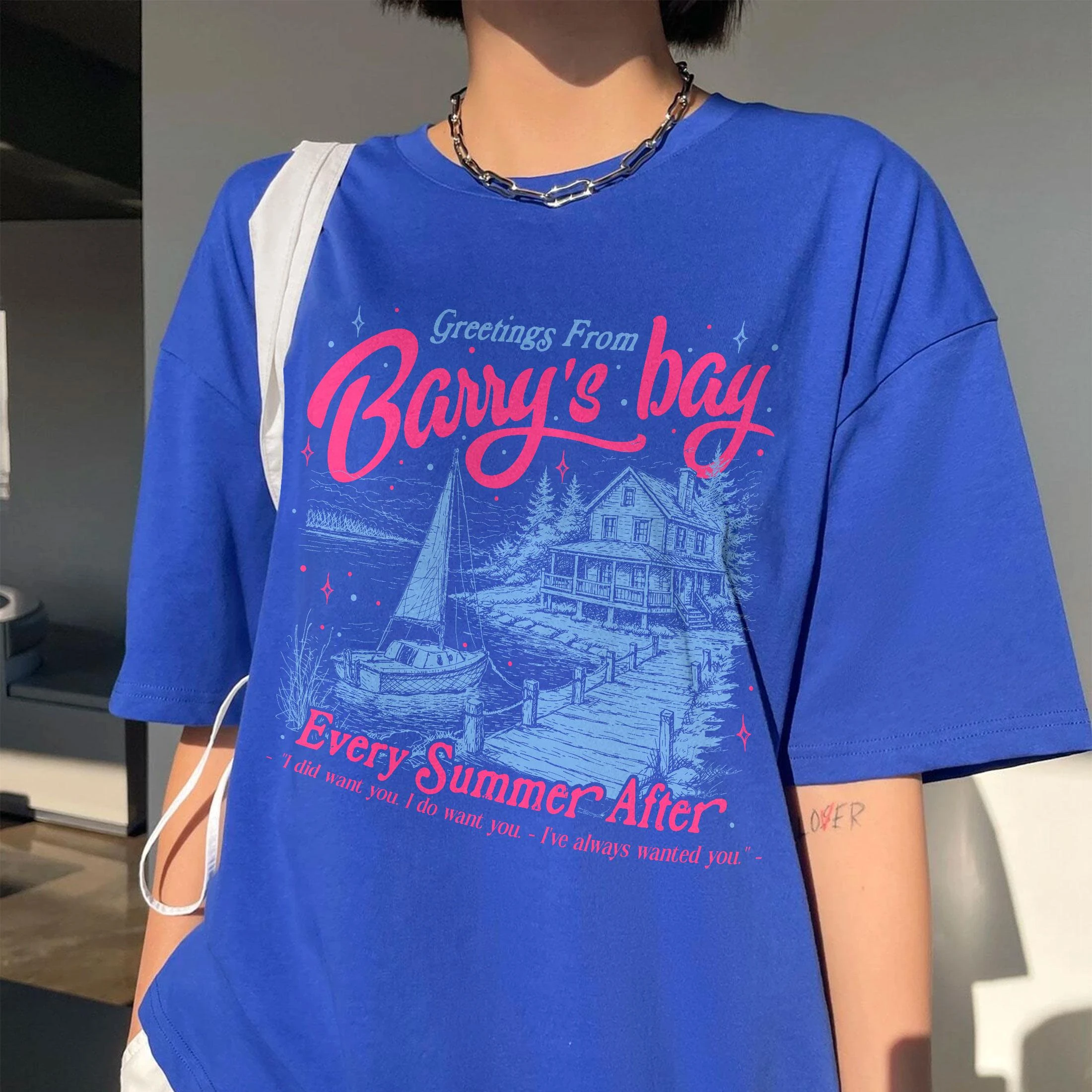 Every Summer After Barry's Bay Graphic T Shirt 100%Cotton Men's Women's Y2k Popular Oversized Fashion Casual Tshirt Streetwear