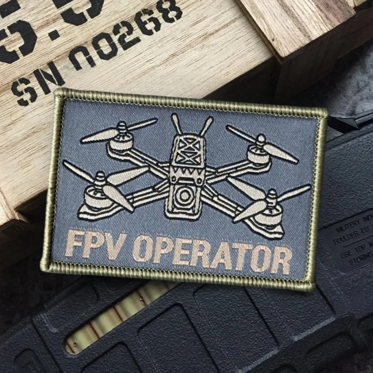 Tactical Drone UAV Operator Woven Patch Military Morale Emblem Hook & Loop Fastener for Airsoft Gear EDC Backpack Jacket DIY