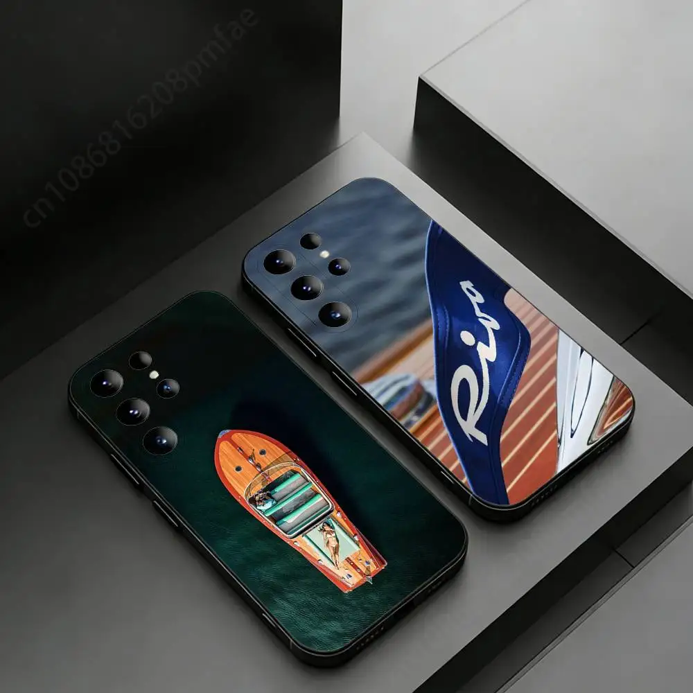 

R-RIVA Yacht luxurious Brand Phone case for Samsung Galaxy S24,25,26,23 22,21,S20 Plus Ultra FE soft fundas cases