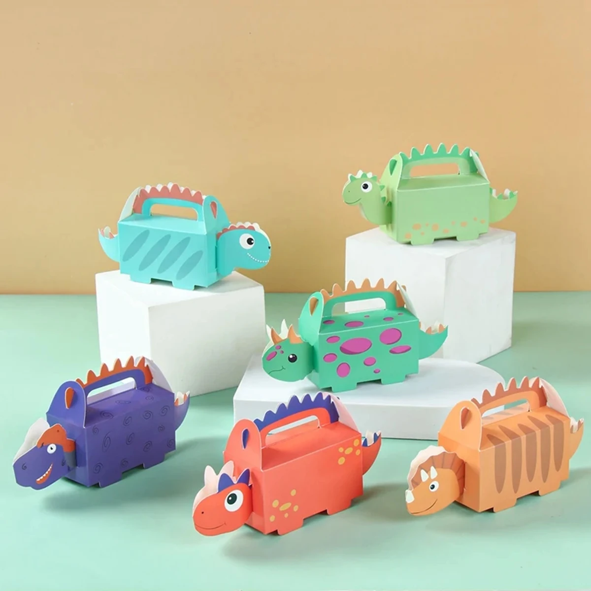 Dinosaur Candy Cookie Gift Boxes Dinosaur Theme Birthday Party Decor Jungle Safari Dino Party Supplies Cookie Gift Packaging Box