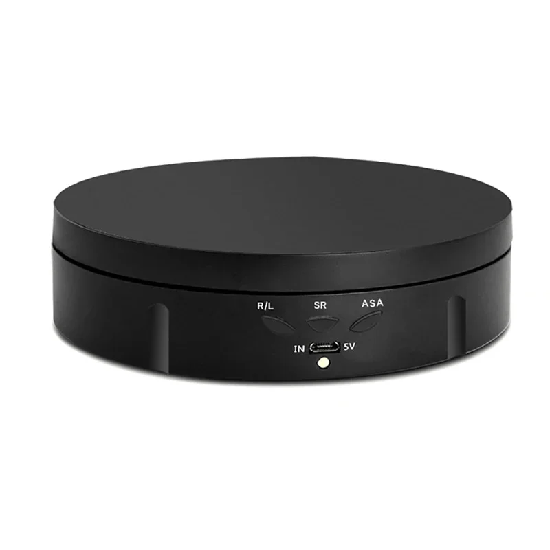 

3 Speeds Electric Rotating Display Stand Mirror 360 Degree Turntable Jewelry Holder Battery/USB Power for Photography Shooting