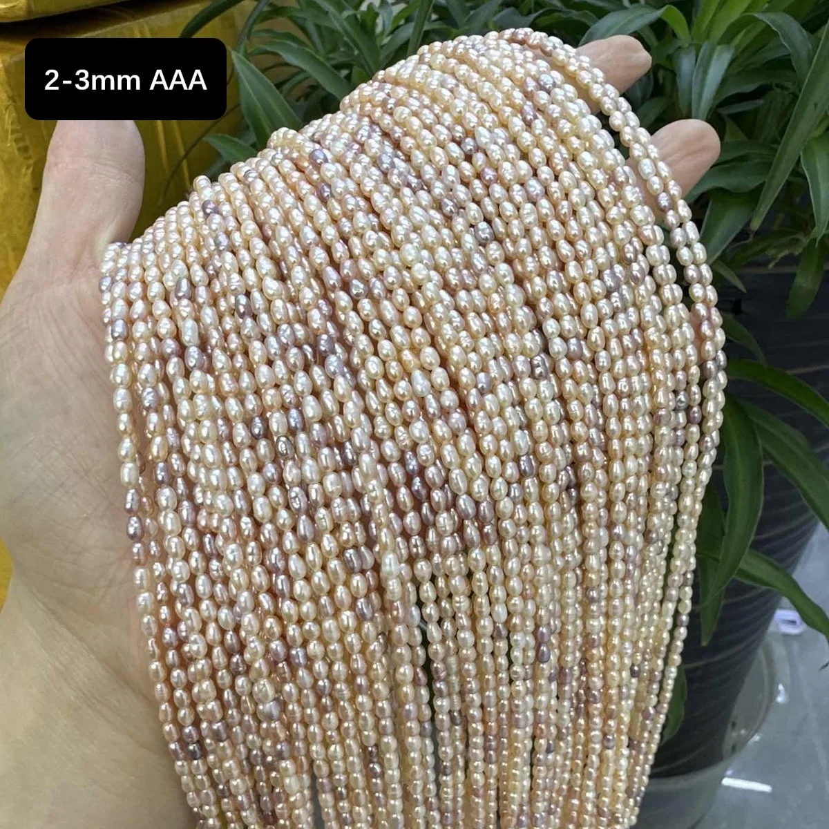 

2-3mm3A High Quality Natural Freshwater Pearl Mixed Color Rice Semi-finished Loose Bead for Jewelry Making DIY Necklace Bracelet