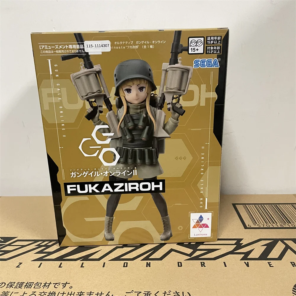 

В наличии оригинальная аниме-фигурка Sega LUMINASTA FUKAZIROH Sword Art Online Action Gun Gale Online Luminasta ПВХ игрушки фигурка куклы