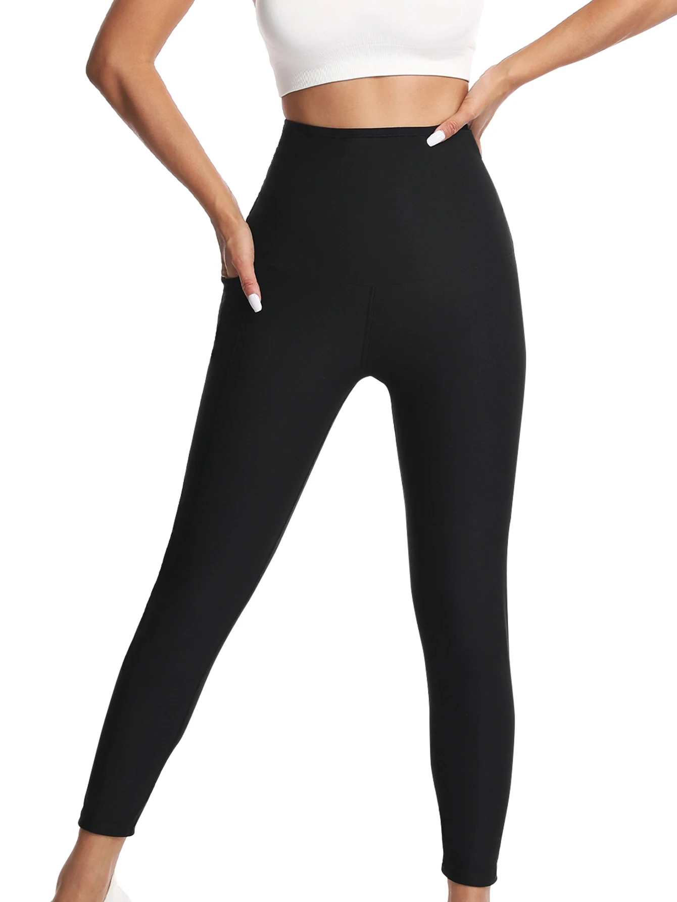 Women's Sports And Fitness Pants With Pockets, Sauna Clothes, Shaping Pants