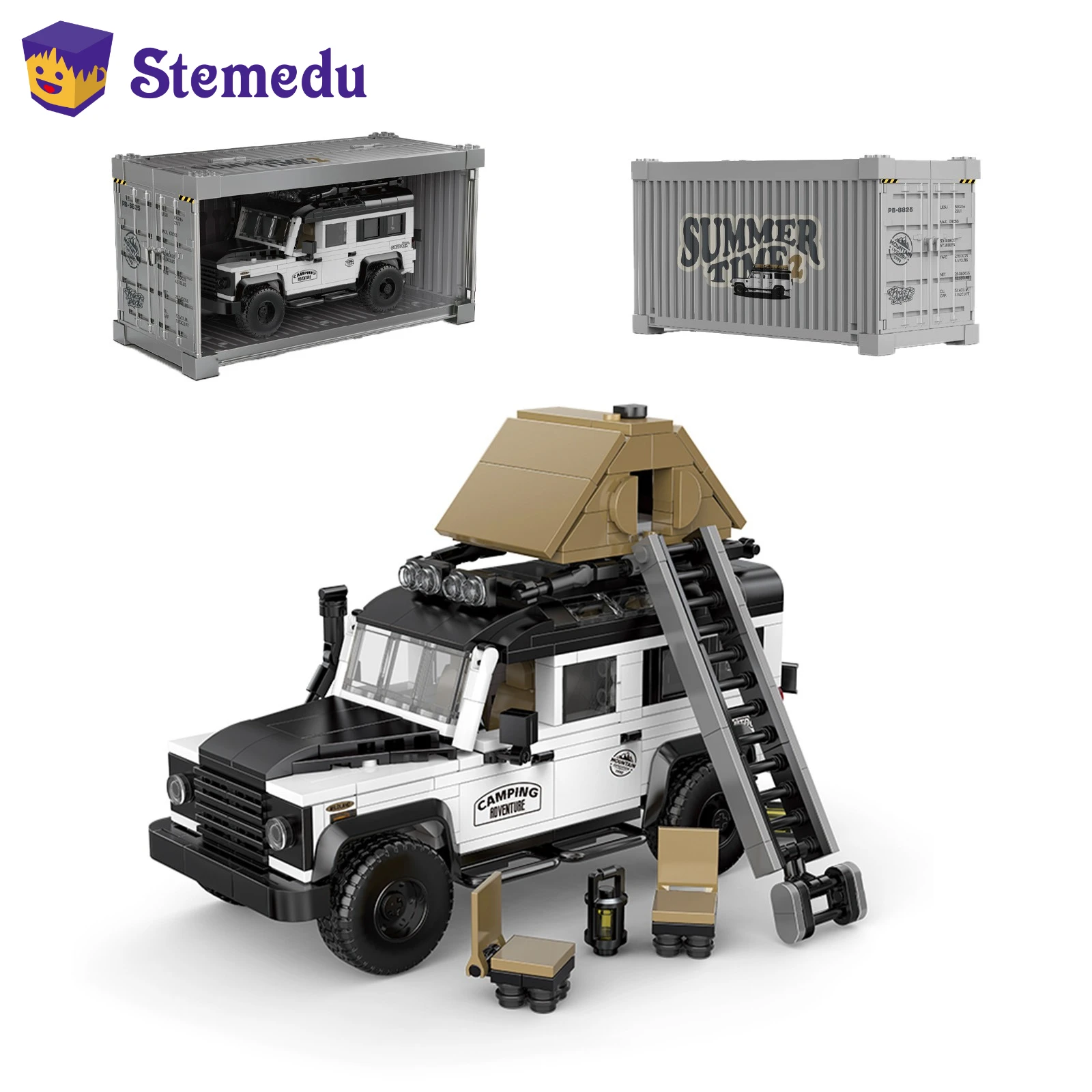 

НОВЫЙ PB8825 для кемпера NO.Land-Rover, внедорожник, скоростная игрушка, чемпион, строительные блоки, кирпичи с контейнером, витрина, рождественский подарок для детей