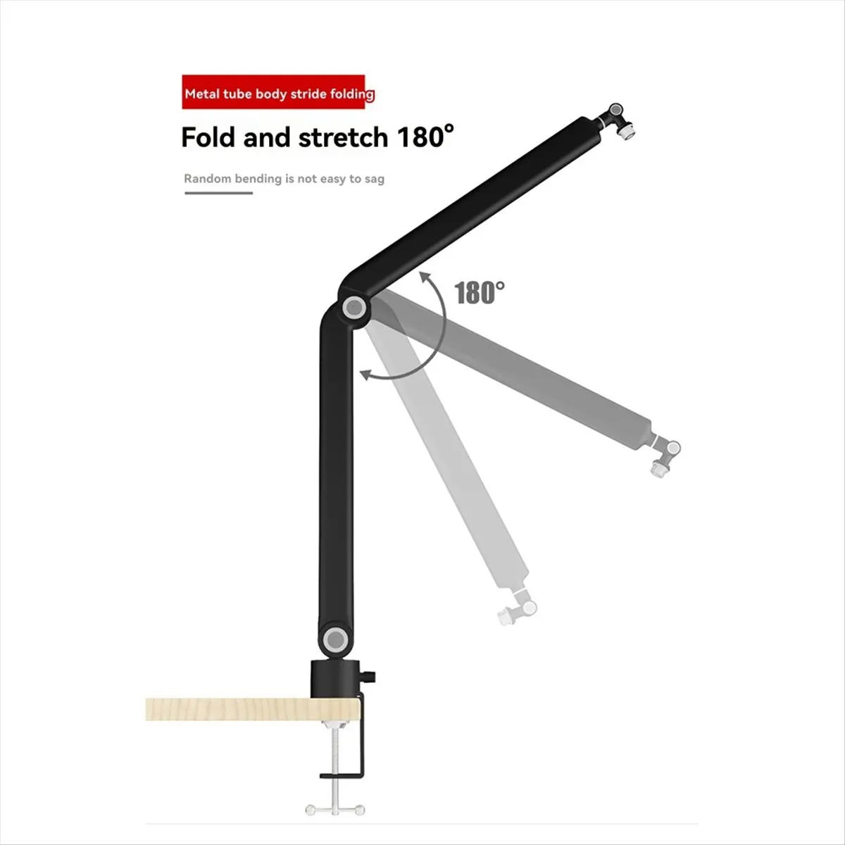 Dynamic Microphone Stand Adjustable Scissor Arm Stands for HyperX QuadCast Mic USB Condenser Microphone Heavy Suspension Boom