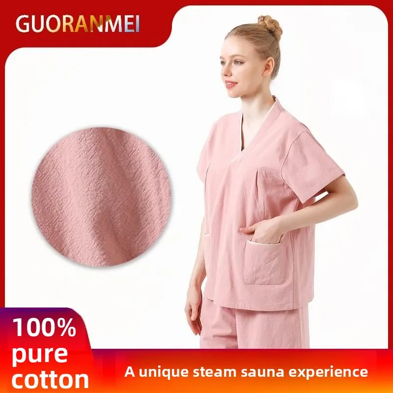 

Утепленный хлопковый костюм для сауны унисекс, полностью хлопковый купальный костюм, китайская одежда для сауны, хлопковая одежда для СПА больших размеров
