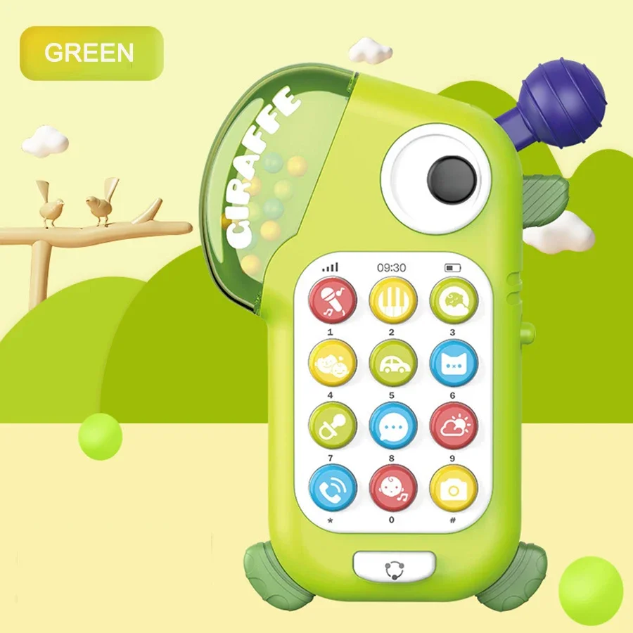 Children's Lighting Music Dinosaur Simulation Early Education Mobile Phone Cartoon  Learning Story Machine Toys