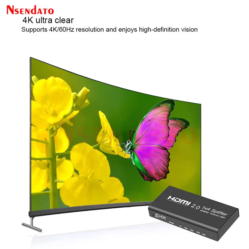 Rozdzielacz HDMI 1x4 1x2 4K 60 – Hdmi Splitter 1 In 4 Out 4K 60Hz recenzja i cena