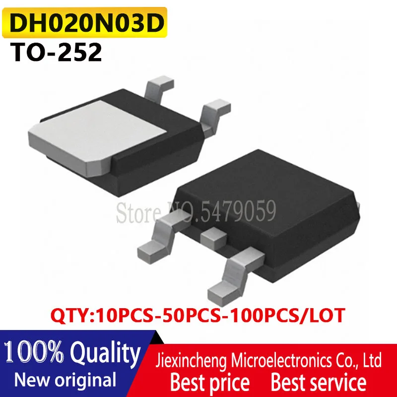 MOSFET TO-252 original, 210A, 30V, DH020N03D, DH020N03, novo, 10 PCes-100 PCes pelo lote