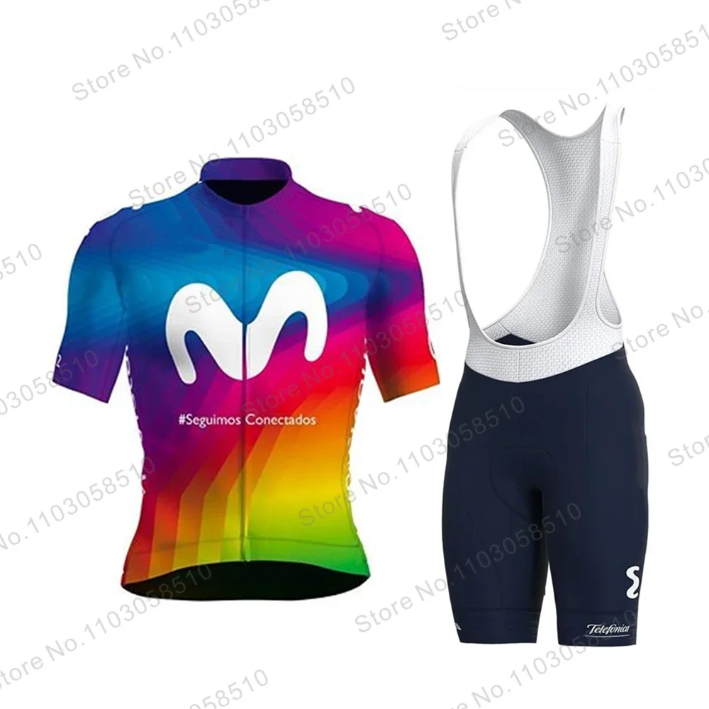 

Movistar Cycling Jersey Set Summer Cycling Clothes MTB Bike Short Sleeve Shirt Mountain Bicycle Clothing Ropa Maillot Ciclismo