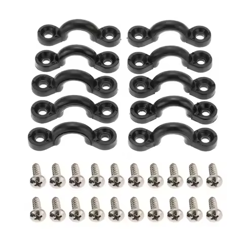 10 piece C-Deck Rope Buckle Kayak Seat Head Handle Buckle Screws Mount lace-up Kayak rigging Kit accessories