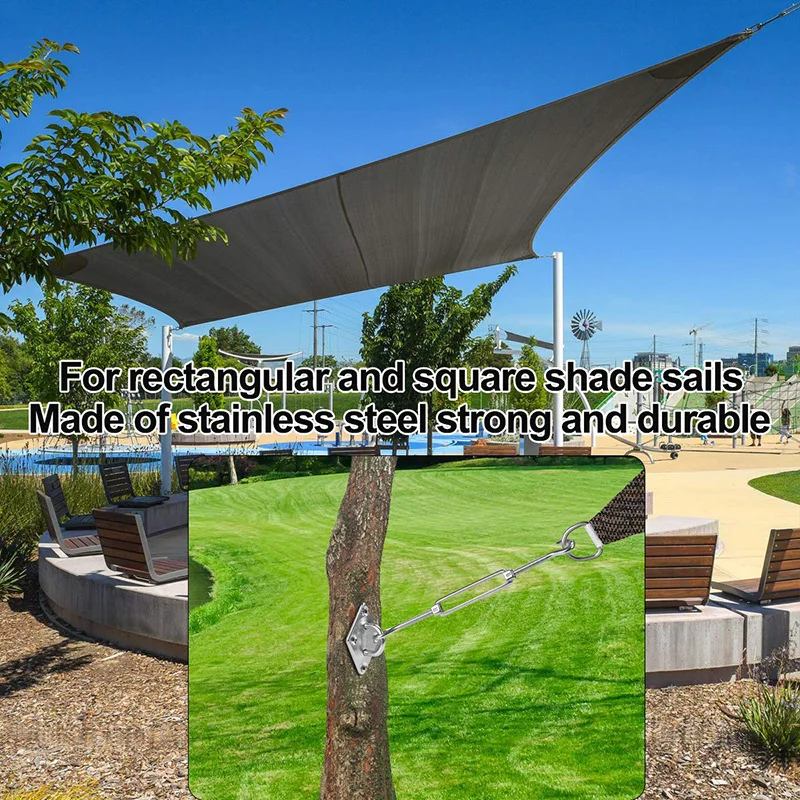 Awning Install Attachment Set Heavy Duty Sun Shade Sail Stainless Steel Hardware Kit for Home Garden Sunshade Fixing Accessories