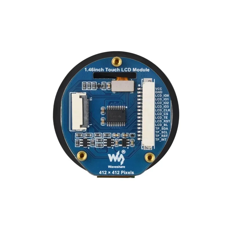 1.46inch Touch LCD Display Module, 412 × 412, 16.7M Color, QSPI And I2C Communication Interfaces, Built-in SPD2010