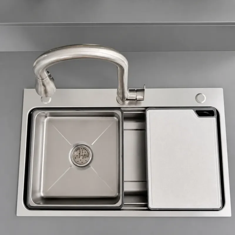 Foshan Yingjue SUS304 Stainless Steel Sink Large Single Bowl Thickened Kitchen Vegetable Basin Undermount Compatible with
