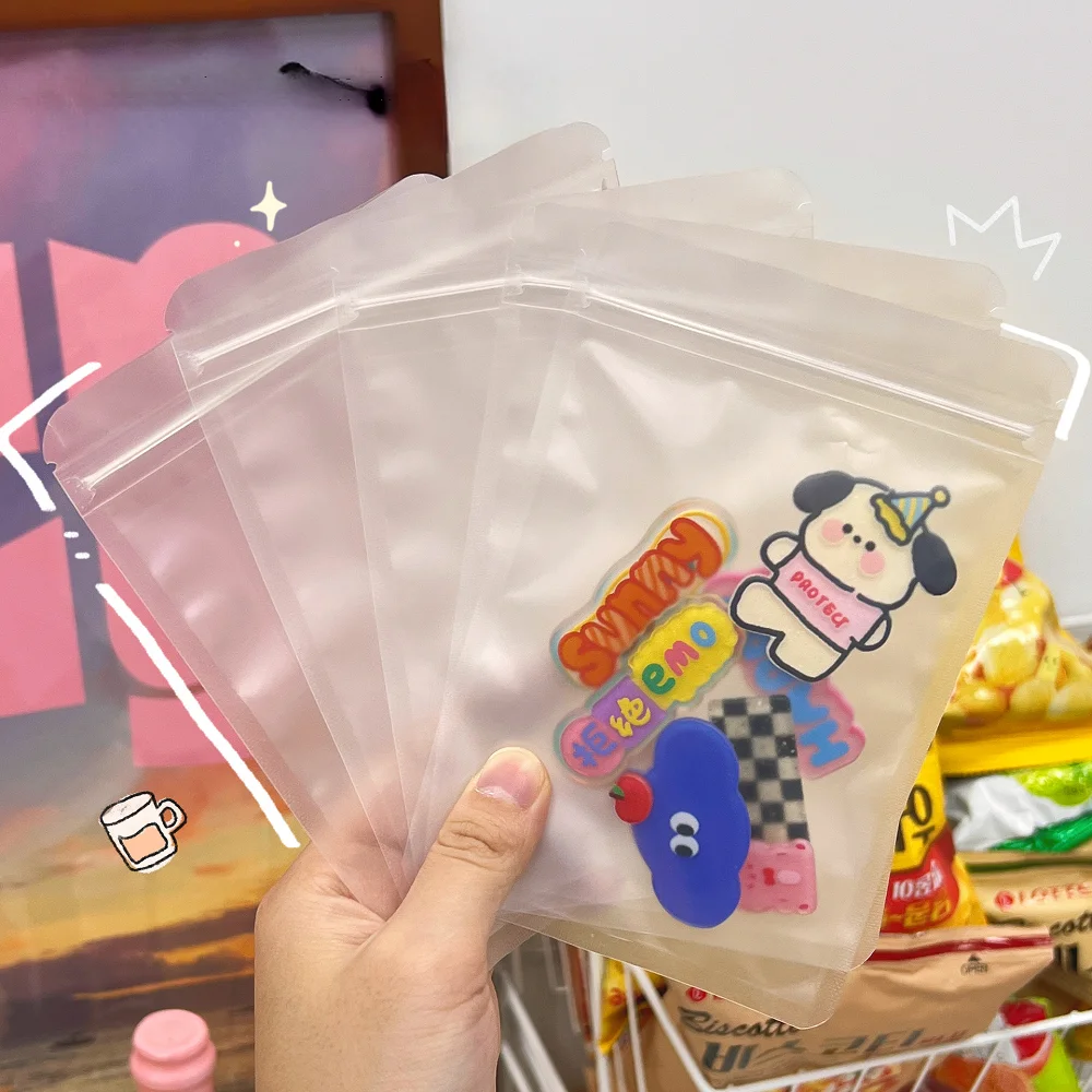 50 Stück matte selbstklebende Beutel, transparente Lebensmittelverpackungsbeutel, Süßigkeiten-Versiegelungsbeutel, Früchtetee-Versiegelungsbeutel – Detail 1